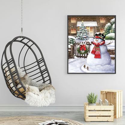 Christmas Snowman - Full Round Drill Diamond Painting 30*40CM