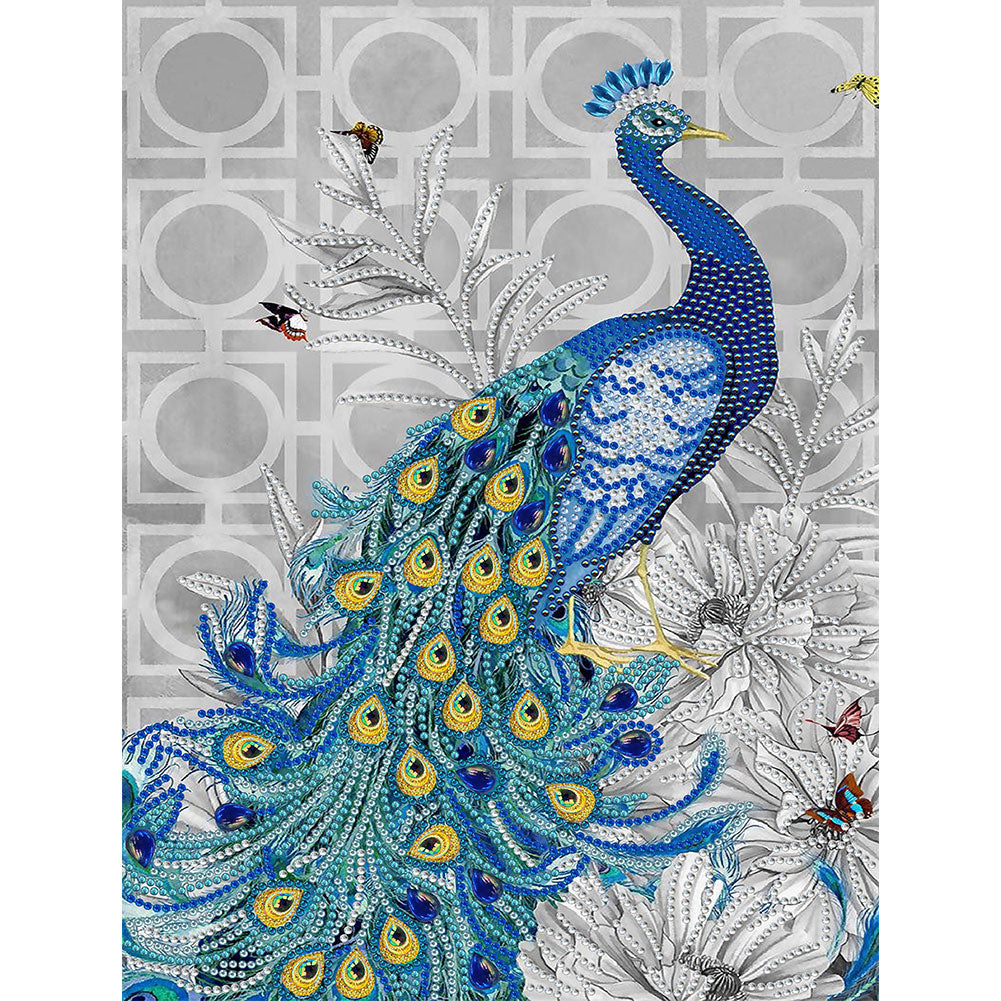 Peacock - Special Shaped Drill Diamond Painting 30*40CM