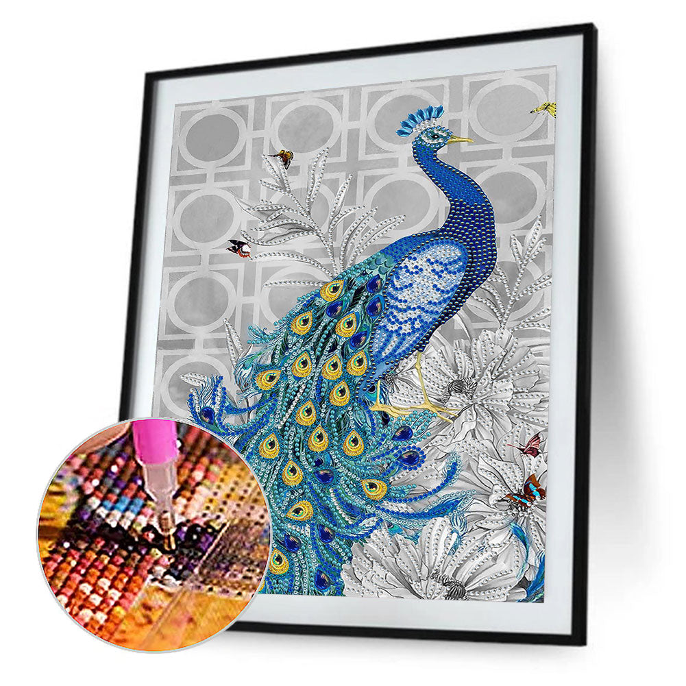 Peacock - Special Shaped Drill Diamond Painting 30*40CM