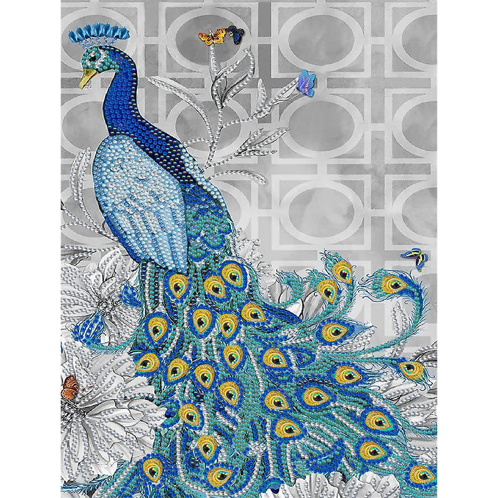 Peacock - Special Shaped Drill Diamond Painting 30*40CM