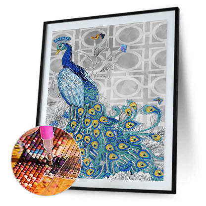 Peacock - Special Shaped Drill Diamond Painting 30*40CM