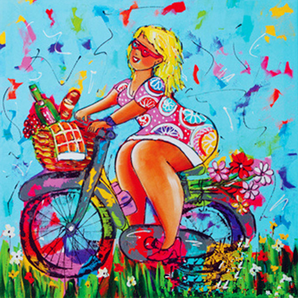 Fat Woman - Full Round Drill Diamond Painting 40*40CM