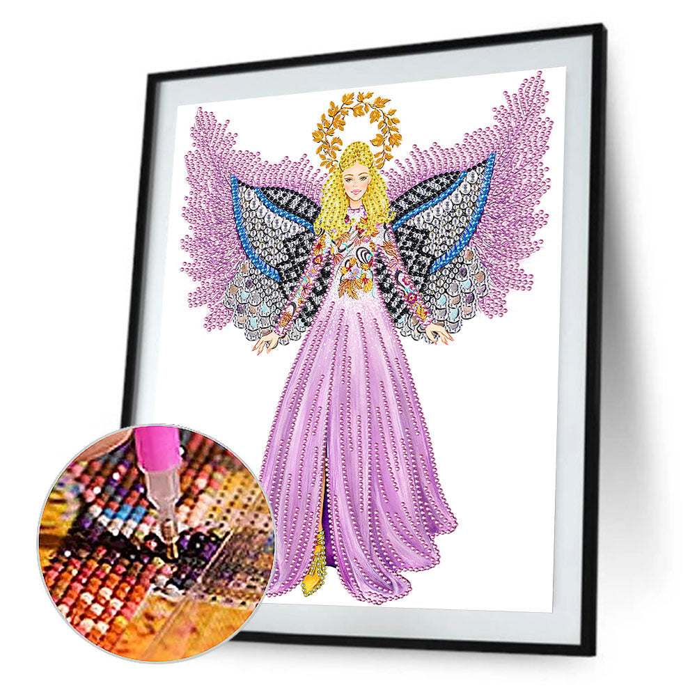Fashion Dress Ladies - Special Shaped Drill Diamond Painting 30*40CM