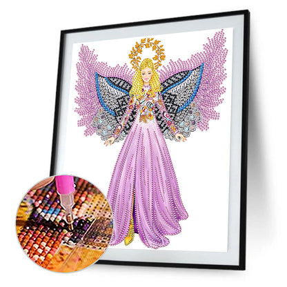 Fashion Dress Ladies - Special Shaped Drill Diamond Painting 30*40CM