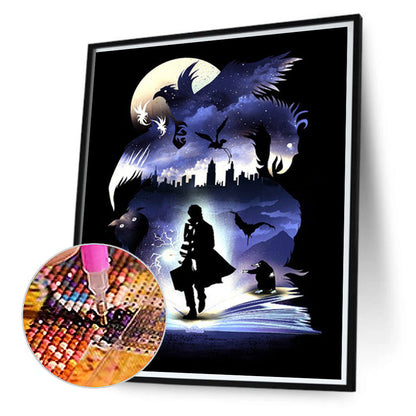 Harry Potter Silhouette - Full Round Drill Diamond Painting 50*60CM