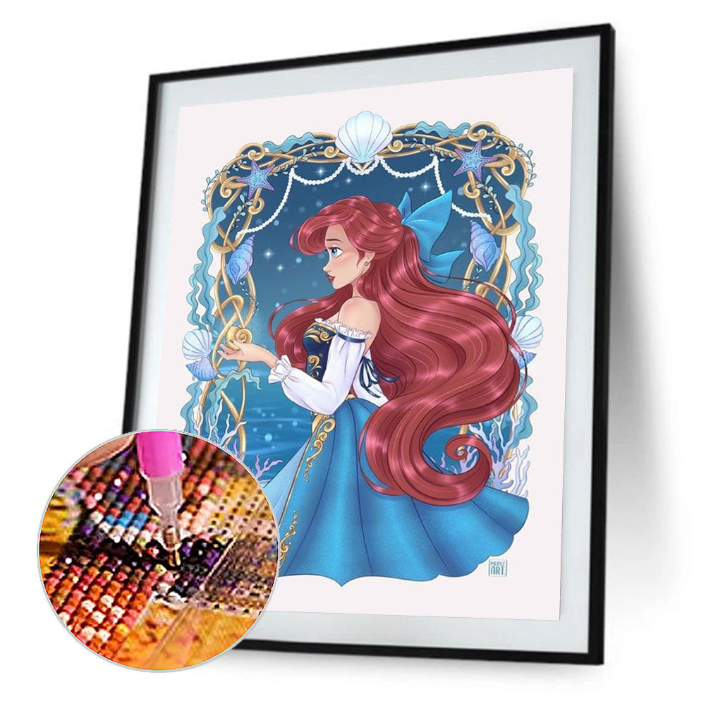 Disney Ariel Princess - Full Round Drill Diamond Painting 30*40CM