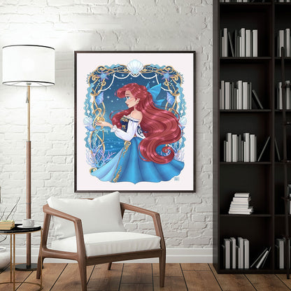 Disney Ariel Princess - Full Round Drill Diamond Painting 30*40CM