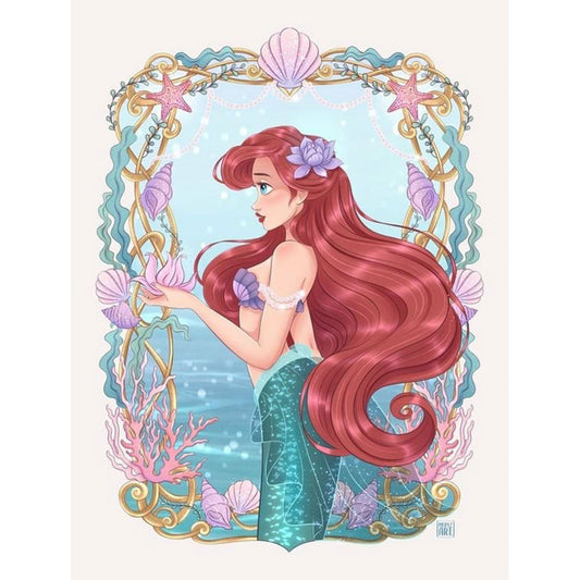 Disney Ariel Princess - Full Round Drill Diamond Painting 30*40CM