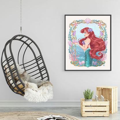 Disney Ariel Princess - Full Round Drill Diamond Painting 30*40CM