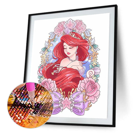 Disney Ariel Princess - Full Round Drill Diamond Painting 30*40CM