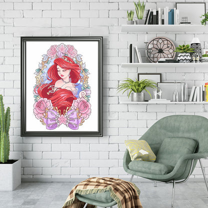 Disney Ariel Princess - Full Round Drill Diamond Painting 30*40CM