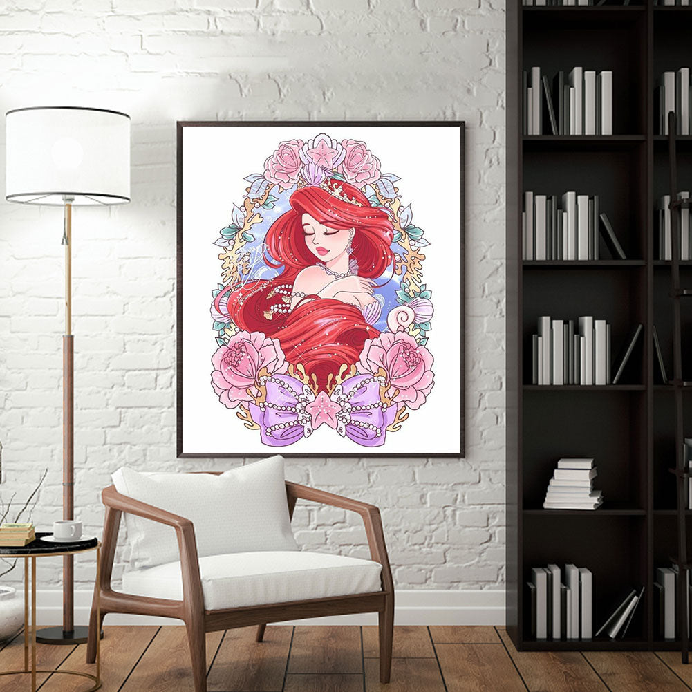 Disney Ariel Princess - Full Round Drill Diamond Painting 30*40CM