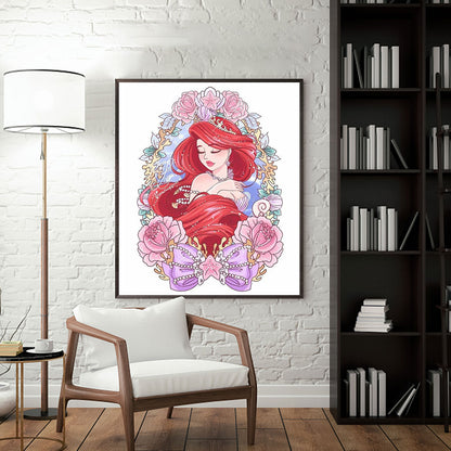 Disney Ariel Princess - Full Round Drill Diamond Painting 30*40CM