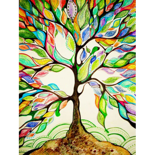 Colored Tree - Full Round Drill Diamond Painting 30*40CM