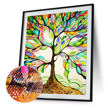 Colored Tree - Full Round Drill Diamond Painting 30*40CM