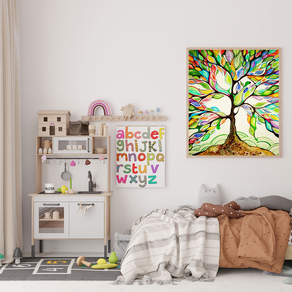 Colored Tree - Full Round Drill Diamond Painting 30*40CM