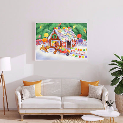 Christmas Candy House - Full Round Drill Diamond Painting 40*30CM