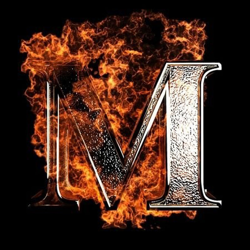 Basketball Fire Letter M - Full Round Drill Diamond Painting 40*40CM