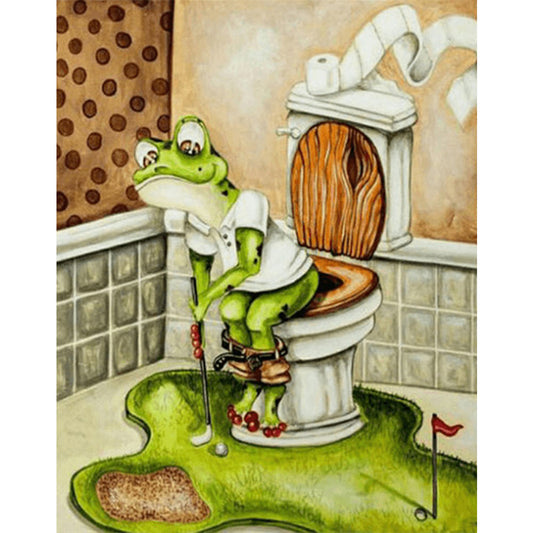 Golf And Frog - Full Square Drill Diamond Painting 30*40CM