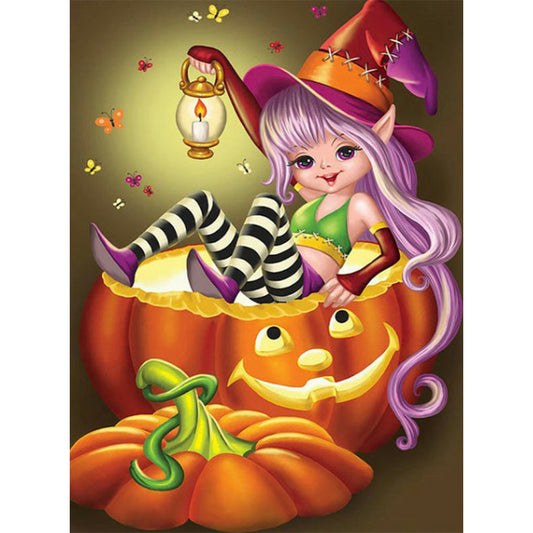 Halloween Witch - Full Square Drill Diamond Painting 30*40CM