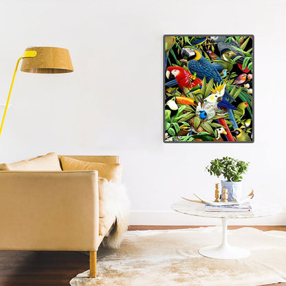 Parrot Jungle - Full Round Drill Diamond Painting 40*50CM