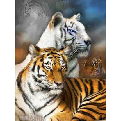 Ferocious Tiger - Full Round Drill Diamond Painting 50*60CM