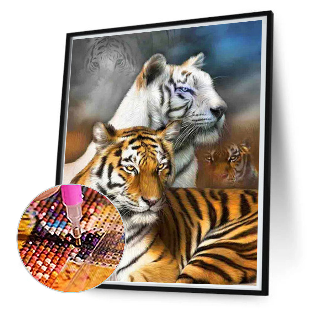 Ferocious Tiger - Full Round Drill Diamond Painting 50*60CM