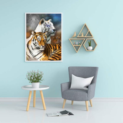 Ferocious Tiger - Full Round Drill Diamond Painting 50*60CM