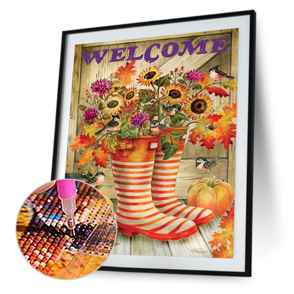 Autumn Bouquet - Full Round Drill Diamond Painting 30*40CM