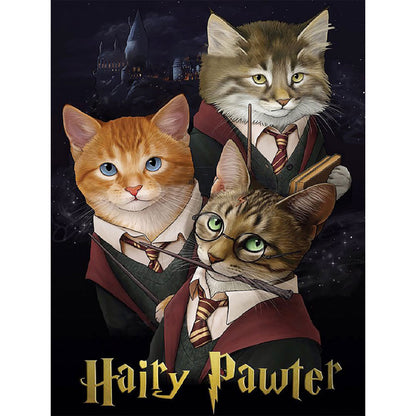 Harry Potter Cat - Full Round Drill Diamond Painting 30*40CM