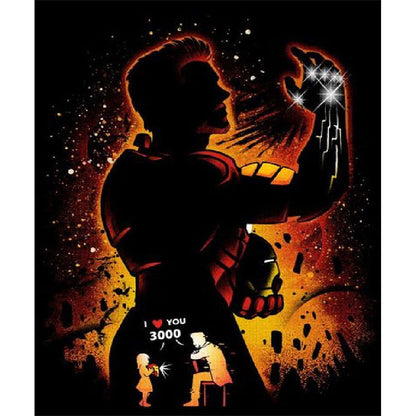 Iron Man Silhouette - Full Square Drill Diamond Painting 50*60CM