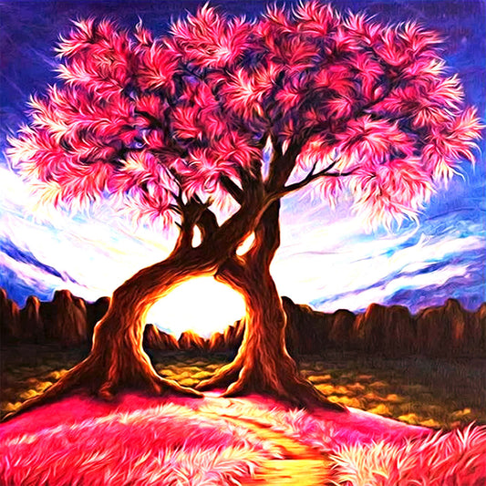 Cherry Tree - Full Square Drill Diamond Painting 45*45CM