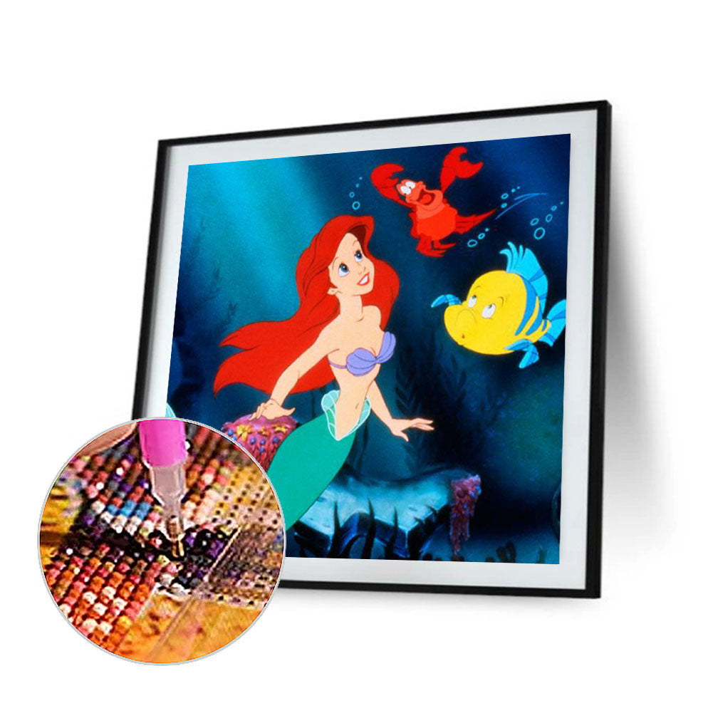 Mermaid - Full Round Drill Diamond Painting 30*30CM