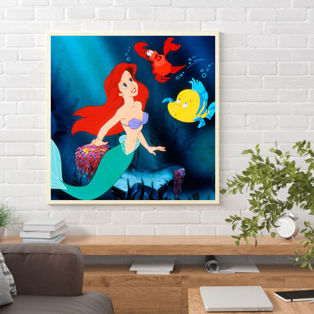 Mermaid - Full Round Drill Diamond Painting 30*30CM