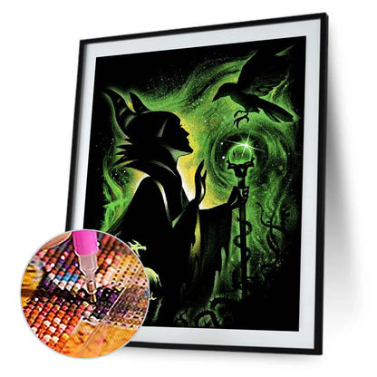 Evil Queen Silhouette - Full Round Drill Diamond Painting 40*50CM