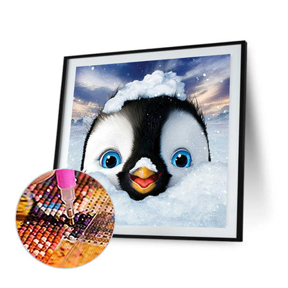 Big Eye Penguin - Full Square Drill Diamond Painting 30*30CM