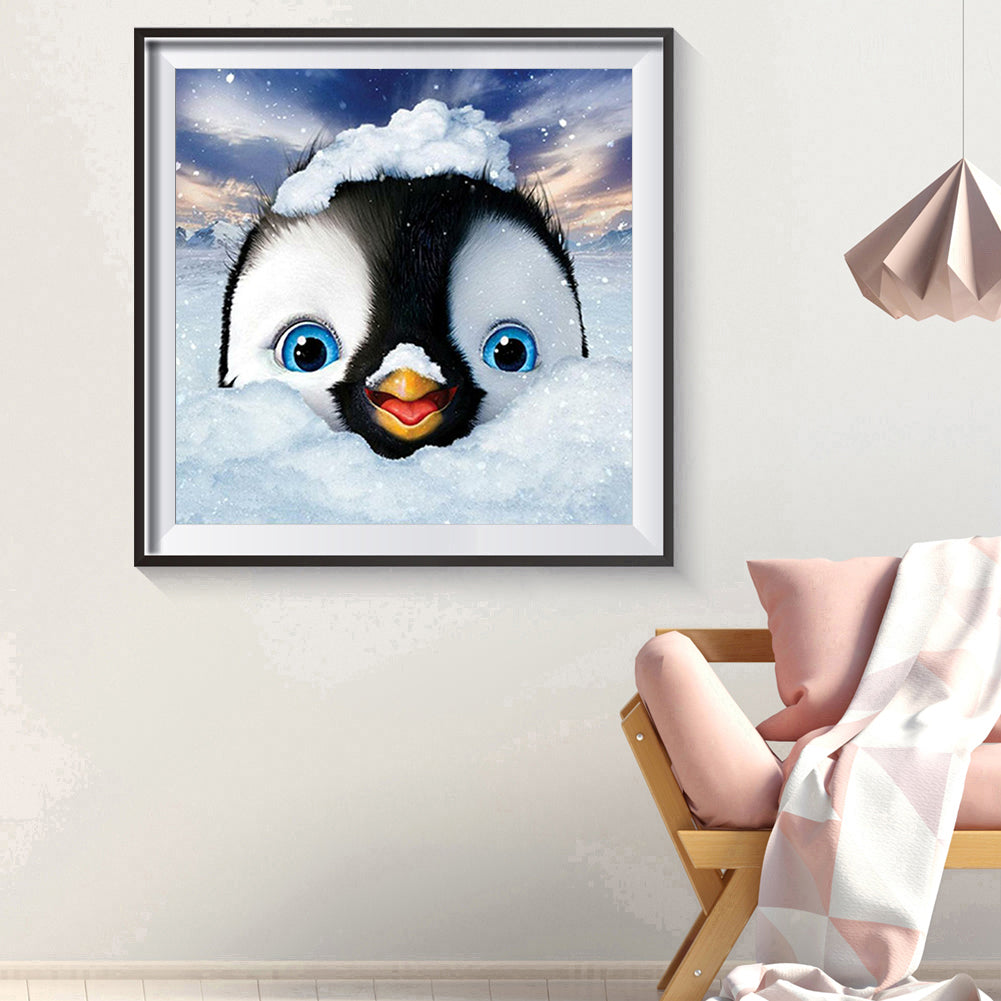 Big Eye Penguin - Full Square Drill Diamond Painting 30*30CM