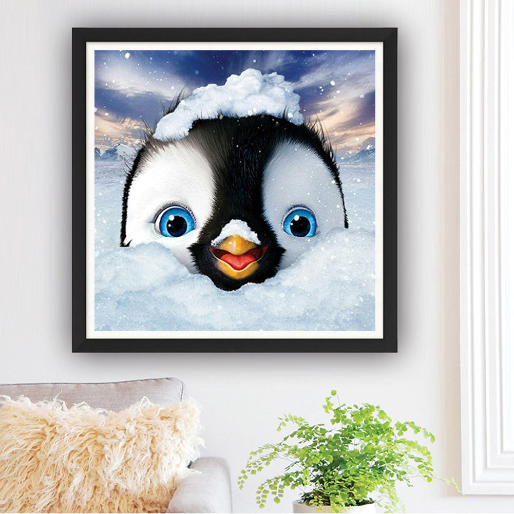 Big Eye Penguin - Full Square Drill Diamond Painting 30*30CM