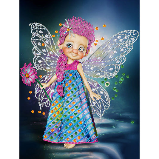 Big-Eyed Girl With Wings - Special Shaped Drill Diamond Painting 30*40CM