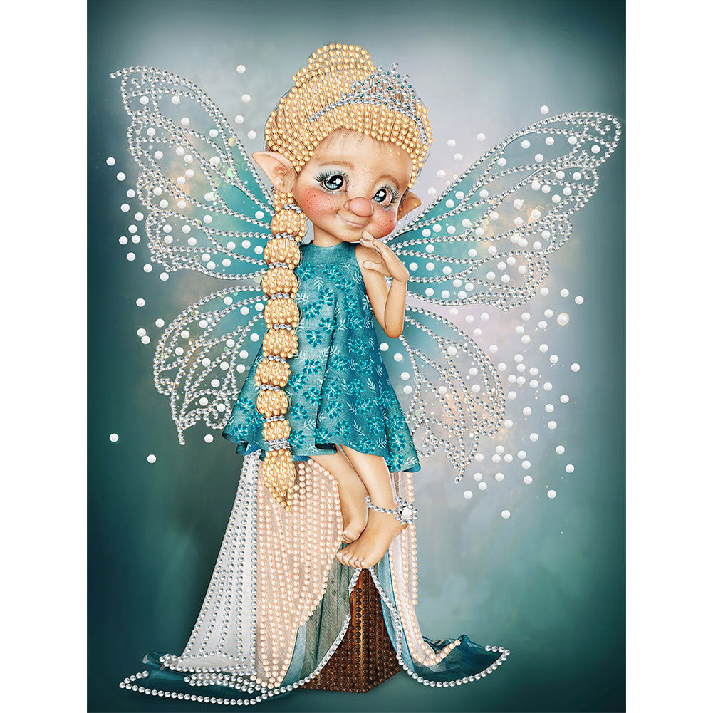 Big-Eyed Girl With Wings - Special Shaped Drill Diamond Painting 30*40CM