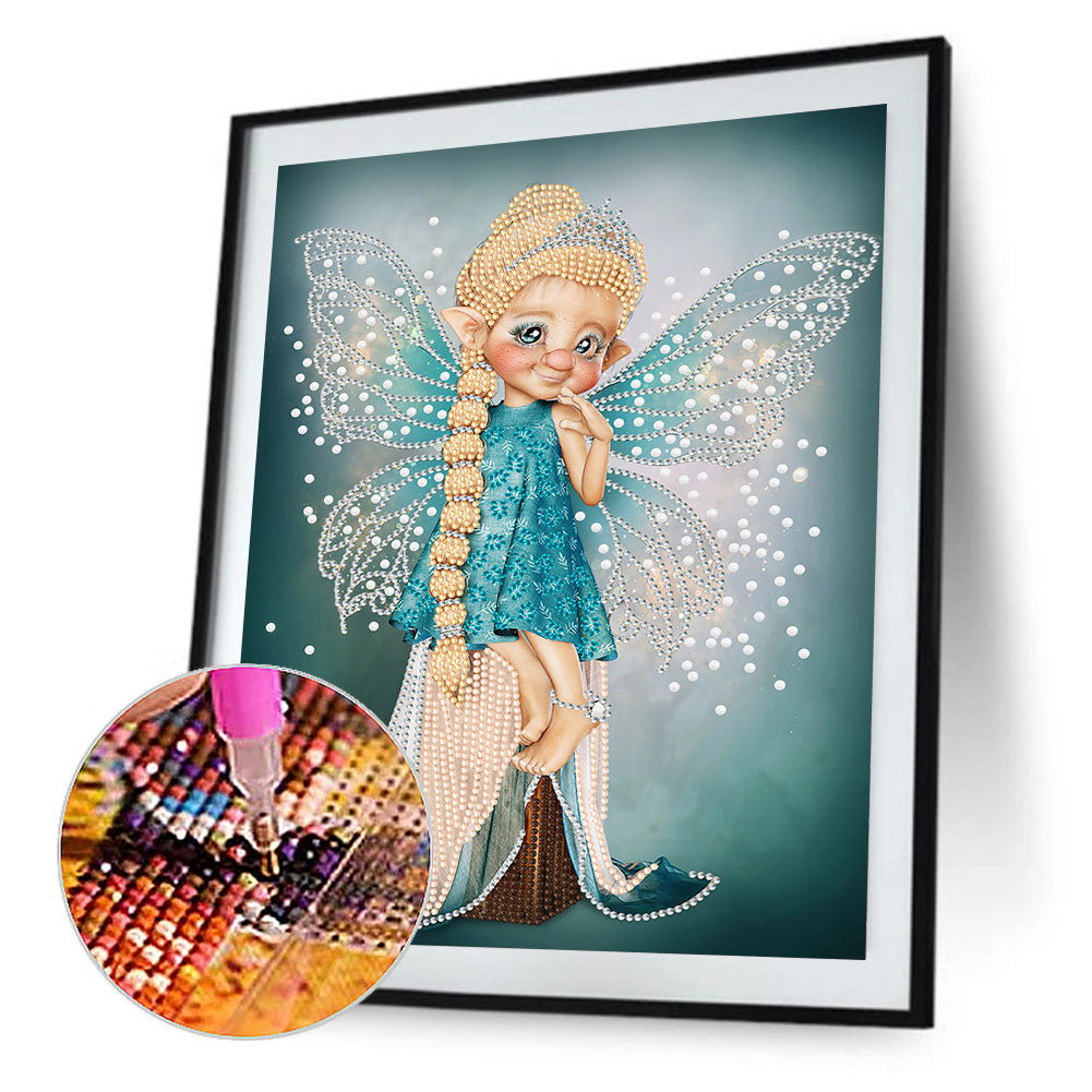 Big-Eyed Girl With Wings - Special Shaped Drill Diamond Painting 30*40CM