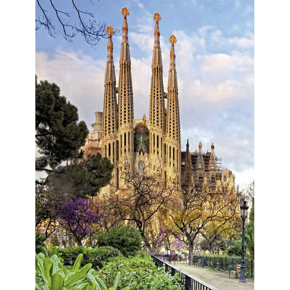 Sagrada Familia Cathedral - Full Round Drill Diamond Painting 30*40CM