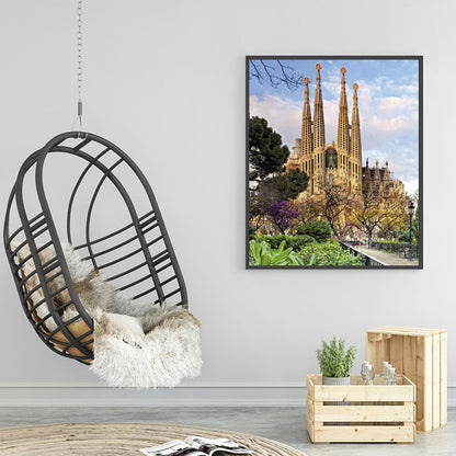 Sagrada Familia Cathedral - Full Round Drill Diamond Painting 30*40CM