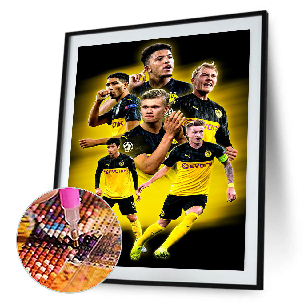 Dortmund Football Club - Full Round Drill Diamond Painting 40*50CM