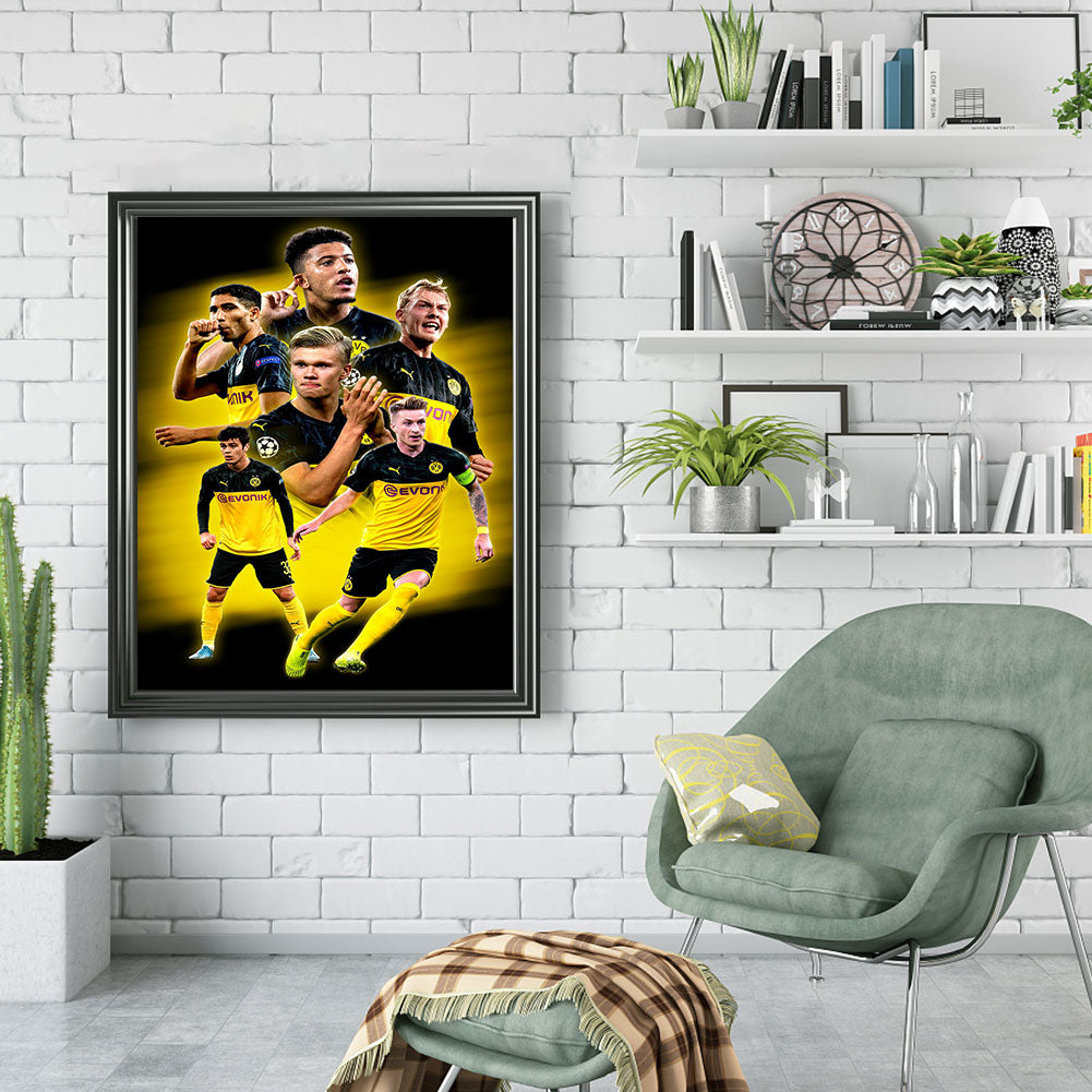 Dortmund Football Club - Full Round Drill Diamond Painting 40*50CM