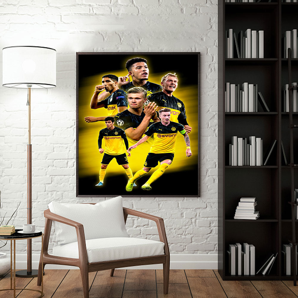 Dortmund Football Club - Full Round Drill Diamond Painting 40*50CM