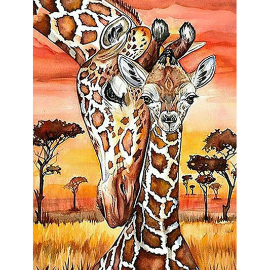 Giraffe - Full Round Drill Diamond Painting 40*50CM
