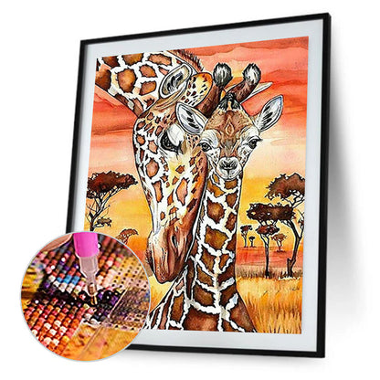 Giraffe - Full Round Drill Diamond Painting 40*50CM