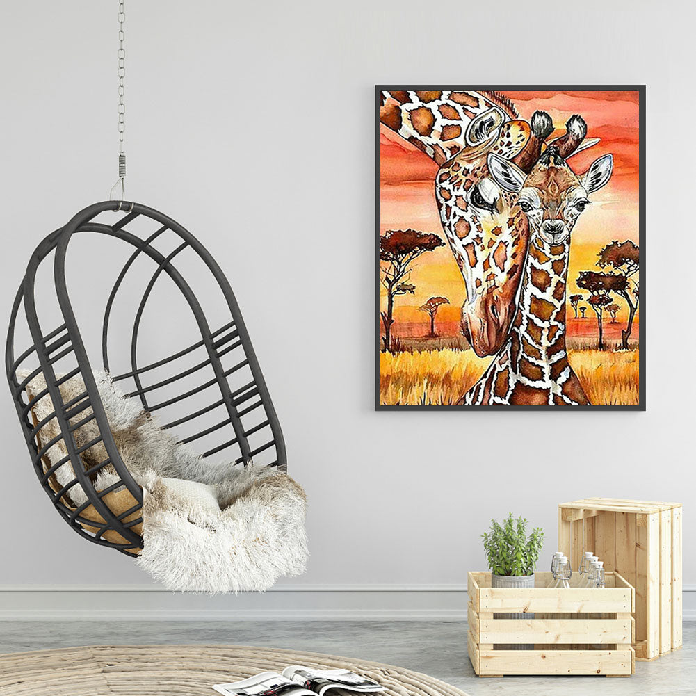 Giraffe - Full Round Drill Diamond Painting 40*50CM