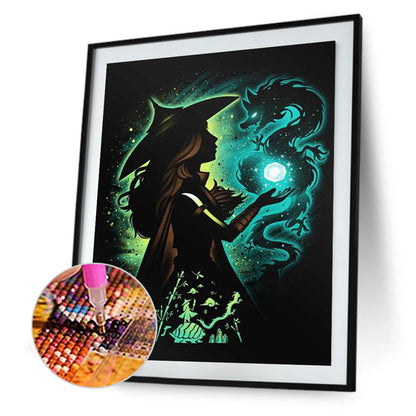 Legend Of Dragon Hunt - Raya Silhouette - Full Square Drill Diamond Painting 50*60CM